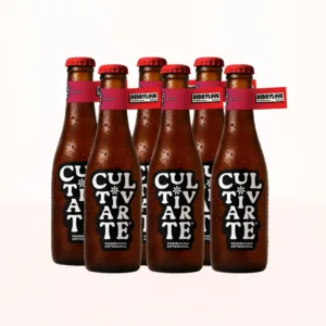 Foto de six pack de kombuchas cultivarte sabor Berrylove