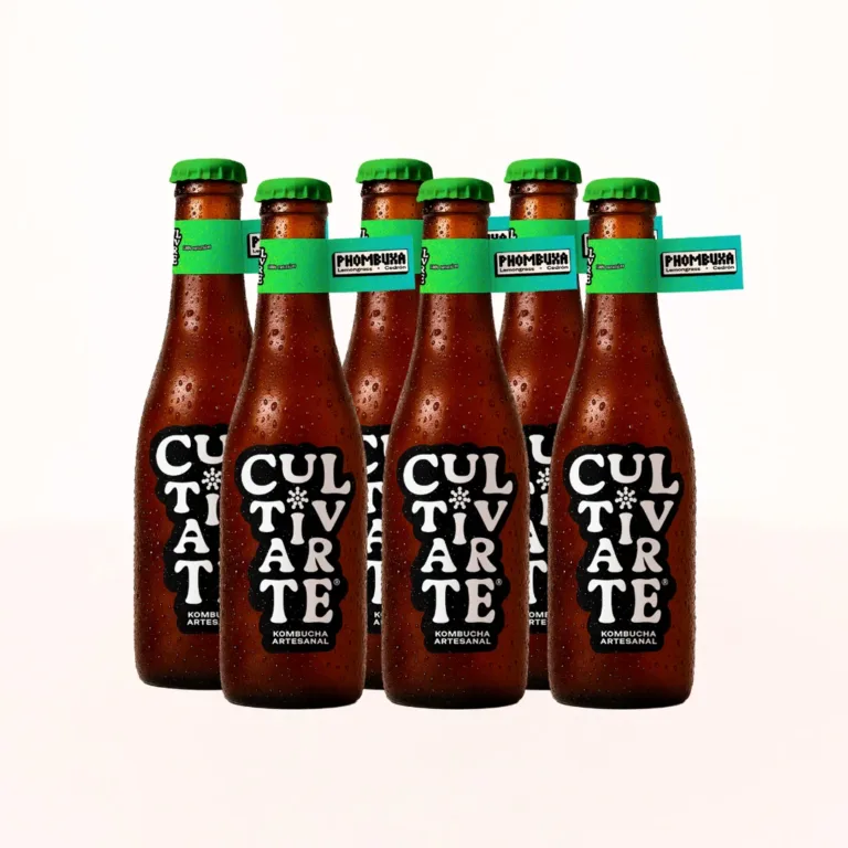 Foto de six pack de kombuchas cultivarte sabor Phombucha